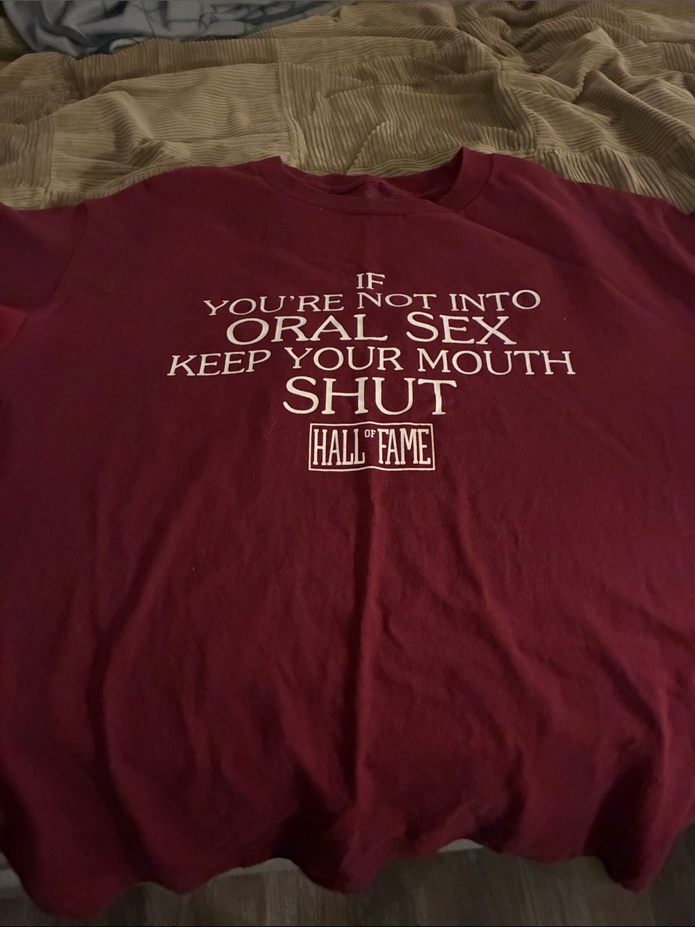 Led Zeppelin Drummer Quote Maroon T-Shirt - Hall of Fame LTD - Size Med